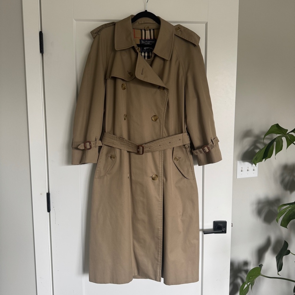 Vintage Burberry Trench Coat with Removable Wool Liner - Women’s L/XL